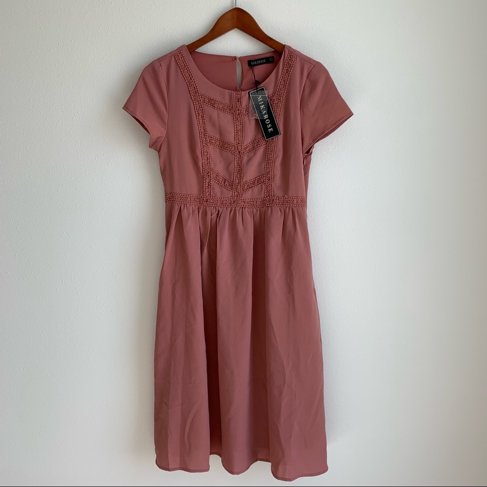 MikaRose Dusty Rose Pink Dress